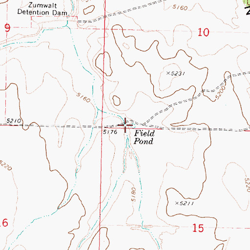 Topographic Map of Field Pond, AZ