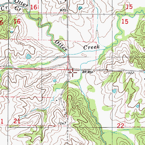 Topographic Map of Liberty Center School, IA