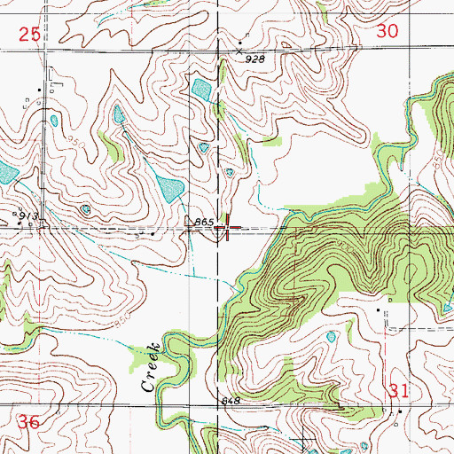 Topographic Map of Liberty School, IA