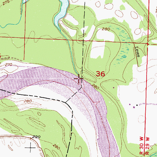 Topographic Map of Allen Creek, AR