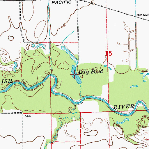 Topographic Map of Lily Pond, IA