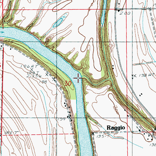 Topographic Map of Alligator Bayou, AR