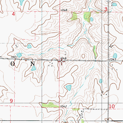 Topographic Map of Lincoln School, IA
