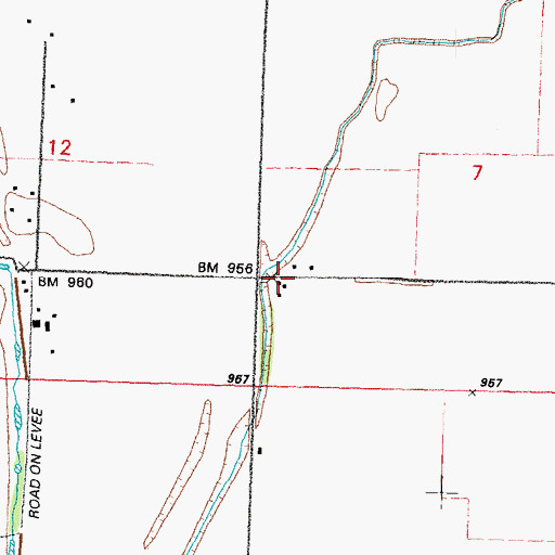 Topographic Map of Lincoln School, IA