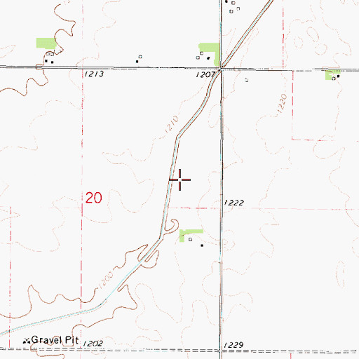 Topographic Map of Lindsey Creek, IA