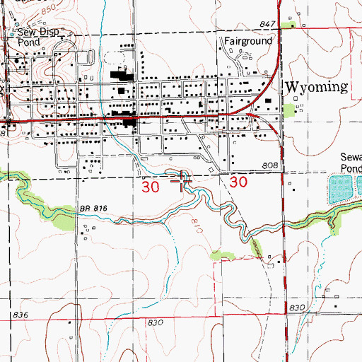Topographic Map of Little Bear Creek, IA