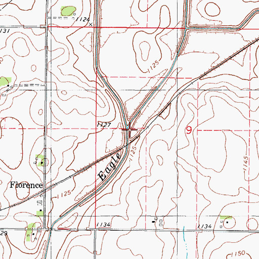 Topographic Map of Little Eagle Creek, IA