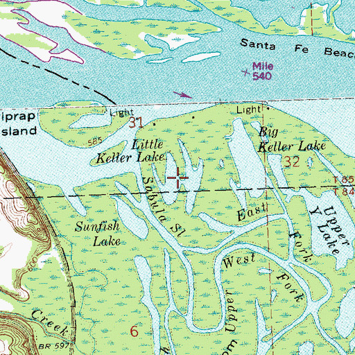 Topographic Map of Little Keller Lake, IA