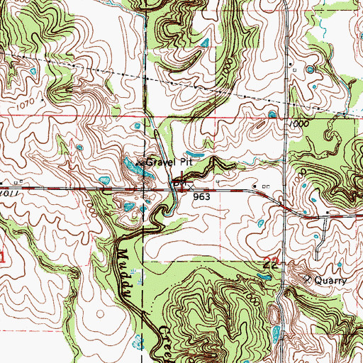 Topographic Map of Little Muddy Creek, MO