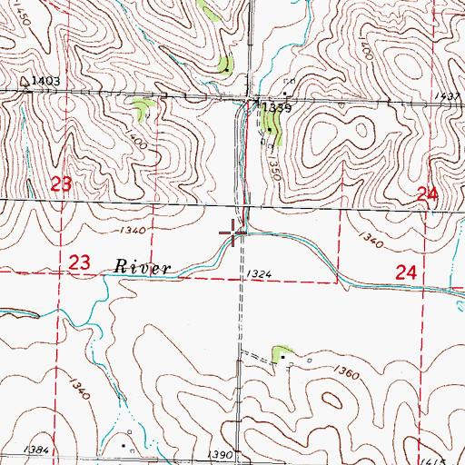 Topographic Map of Little Soldier Creek, IA