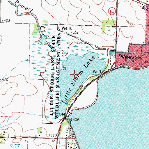 Topographic Map of Little Storm Lake, IA