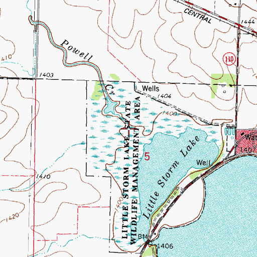 Topographic Map of Little Storm Lake Game Management Area, IA
