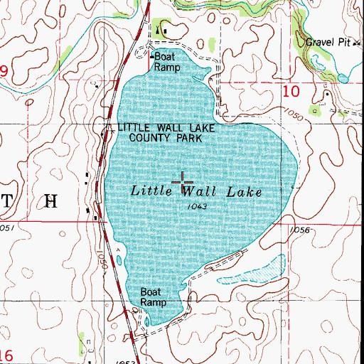 Topographic Map of Little Wall Lake, IA