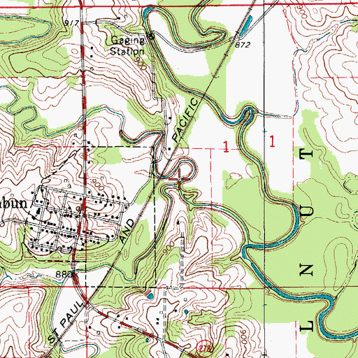 Topographic Map of Little Walnut Creek, IA