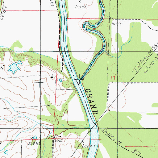 Topographic Map of Locust Creek, MO