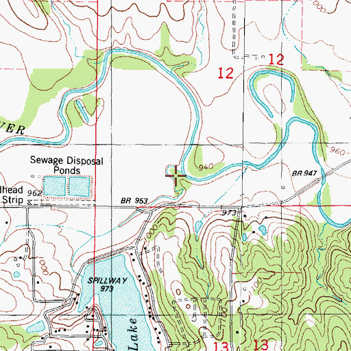 Topographic Map of Long Branch, IA