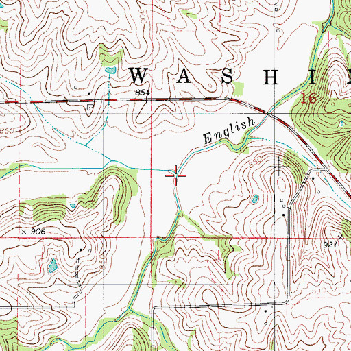 Topographic Map of Long Branch, IA