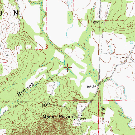 Topographic Map of Anders Branch, AR