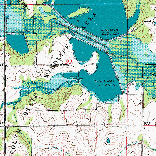 Topographic Map of Lost Branch, IA