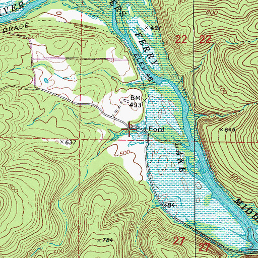 Topographic Map of Anderson Hollow, AR