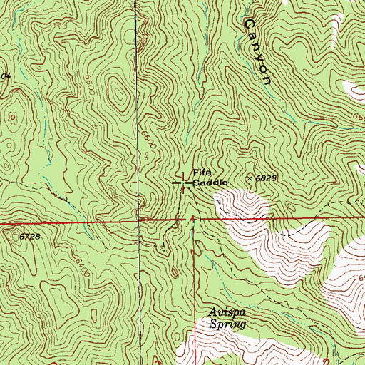 Topographic Map of Fife Saddle, AZ