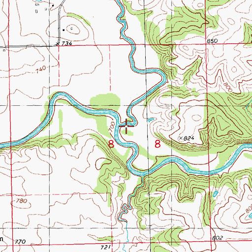 Topographic Map of Lytle Creek, IA
