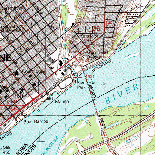 Topographic Map of Mad Creek, IA