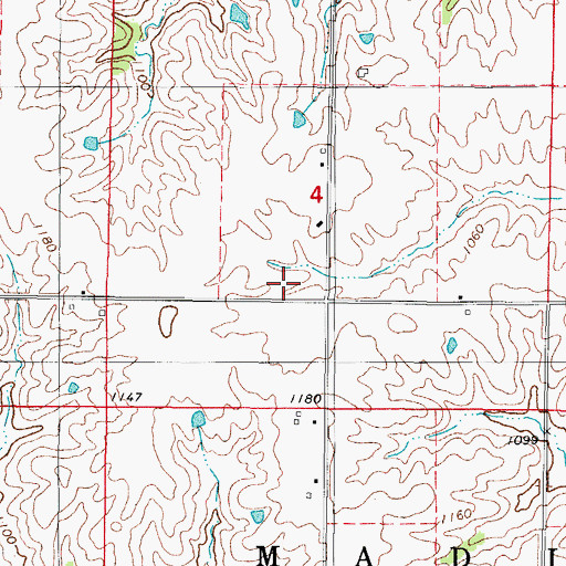 Topographic Map of Madison Chapel, IA