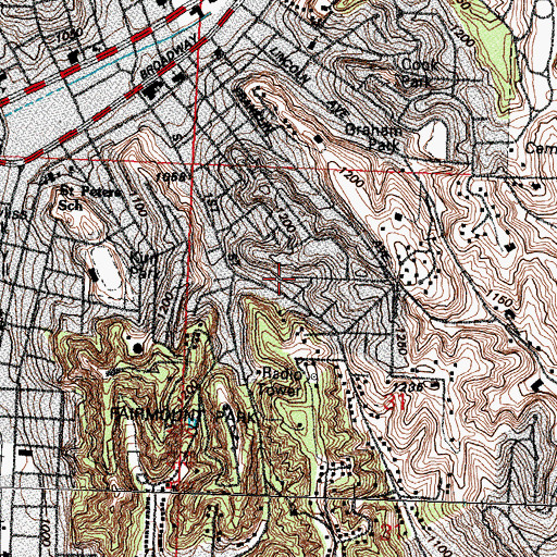 Topographic Map of Madison School, IA