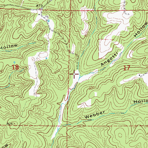 Topographic Map of Angotti Hollow, AR