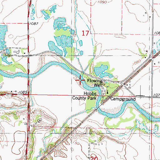 Topographic Map of Marrowbone Creek, IA