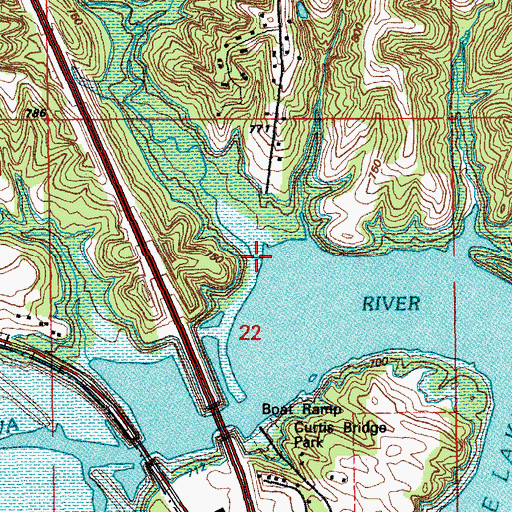 Topographic Map of McAllister Creek, IA