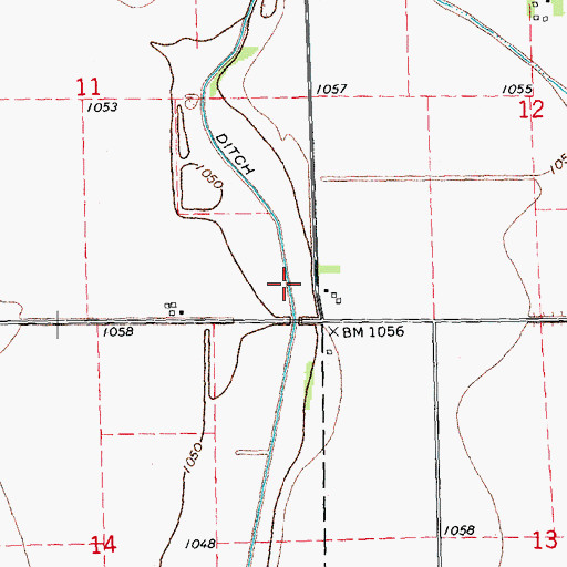Topographic Map of McCandless Cleghorn Ditch, IA