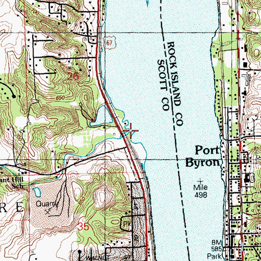 Topographic Map of McCarty Creek, IA
