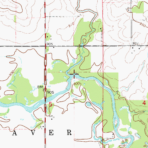 Topographic Map of McClure Creek, IA
