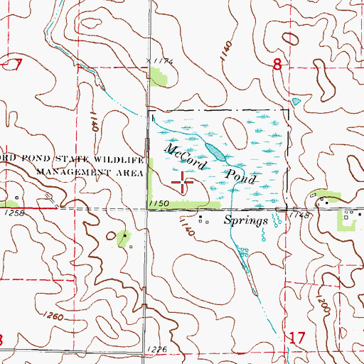 Topographic Map of McCord Pond State Wildlife Management Area, IA