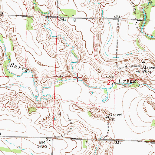 Topographic Map of McCreath Creek, IA