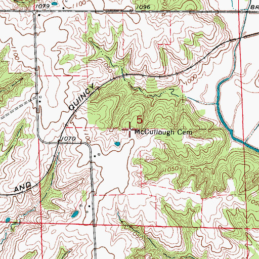 Topographic Map of McCullough Cemetery, IA