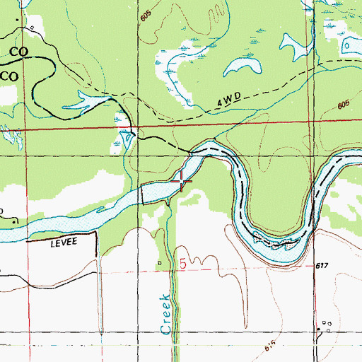 Topographic Map of McDonald Creek, IA