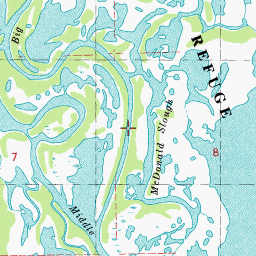 Topographic Map of McDonald Slough, IA