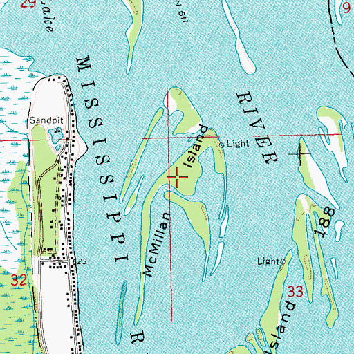 Topographic Map of McMillan Island, IA