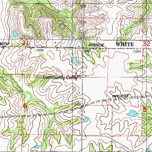 Topographic Map of Medford Church, IA
