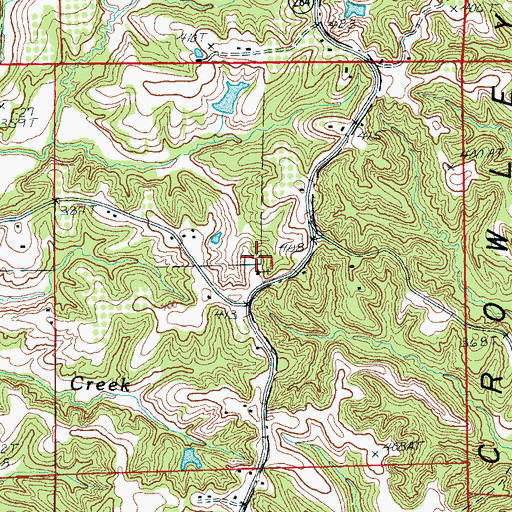 Topographic Map of Antioch Church, AR