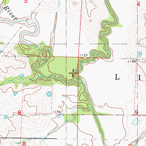 Topographic Map of Middle Platte River, IA