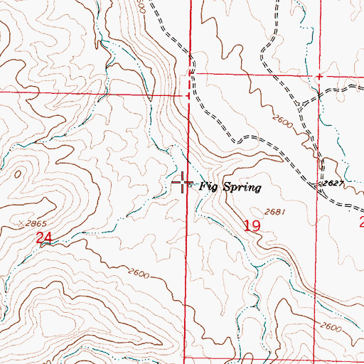 Topographic Map of Fig Spring, AZ