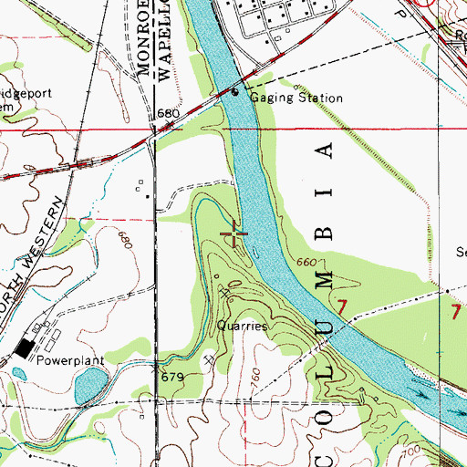Topographic Map of Miller Creek, IA