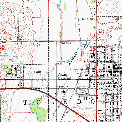 Topographic Map of Minnow Creek, IA