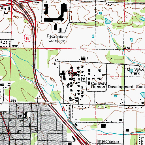 Topographic Map of Arkansas Childrens Home, AR