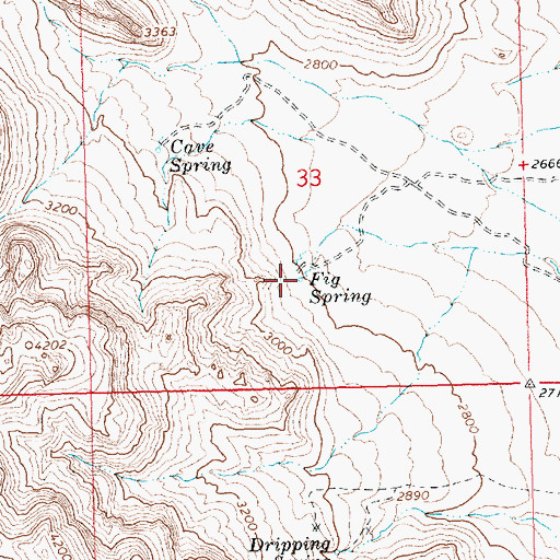 Topographic Map of Fig Spring, AZ