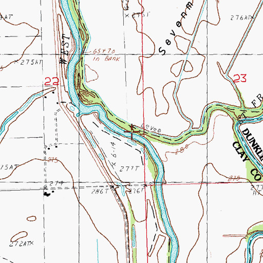 Topographic Map of Arkansas Ditch, AR